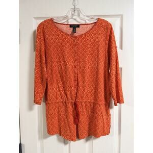 Lauren Ralph Lauren Petite Women's Top Orange with waist drawstring